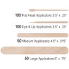 ForPro Premium Wood Stick 300 Pcs Kit, Non-Sterile, Assorted Hair