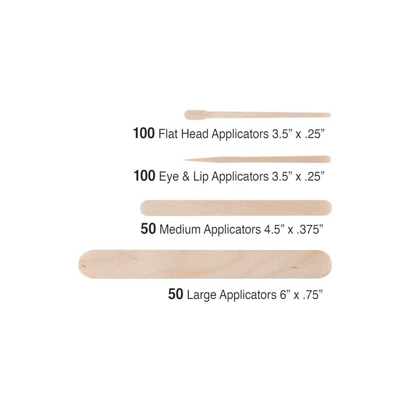 ForPro Premium Wood Stick 300 Pcs Kit, Non-Sterile, Assorted Hair