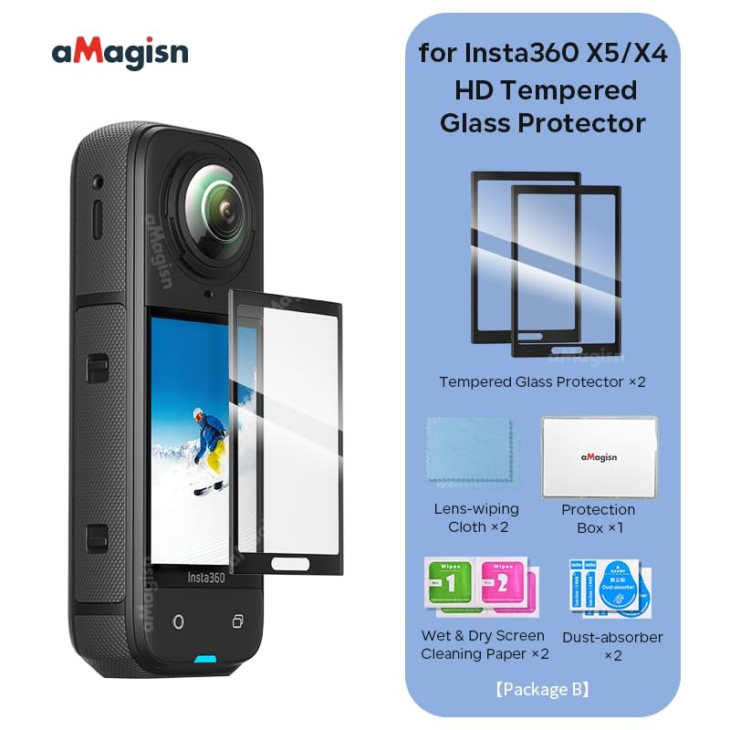 Insta 360 X5 Aluminium Aluminium Cage Case with Screen Protector