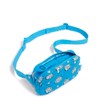 Vera Bradley Premium Cotton Mini Belt Bag, Blue and Silver