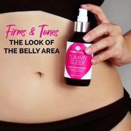 Tummy Sleek Stomach Firming Cream - Skin Tightening Serum for Belly - Helps to Improve the Appearance of Loose Skin and Cellulite on the Abdomen & Waist - Toning Body Lotion with Caffeine