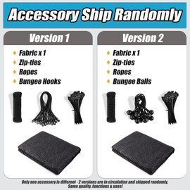 Amagenix 90% Sun Shade Cloth with Grommets, 12' x 20' Pergola Replacement Shade Cover Canopy Privacy Screen for Outdoor Patio Garden, Black (We Customized)