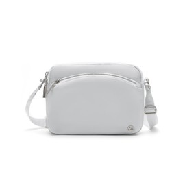 MEXS Small Crossbody Bag for Women, Trendy Casual Crossbody Purse Adjustable Strap, Mul-pockets Waterproof Shoulder Handbags, Belt Bag for Work/Travel (Light gray)