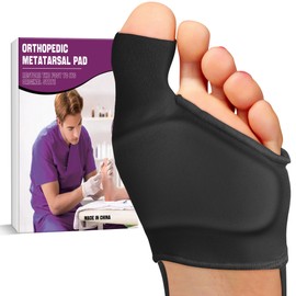 LEOWEER Orthopedic Metatarsal Pad,Breathable Ball of Foot Cushion with Anti-Slip Heel Grip,4 Sizes,Extra Thick Gel Pads & Adjustable Straps for Metatarsalgia relief.