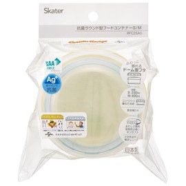 Skater ZOO RFC2SAG Round Storage Containers, Set of 2, Small, 8.1 fl oz (230 ml) /M, 13.5 fl oz (400 ml) Curious George