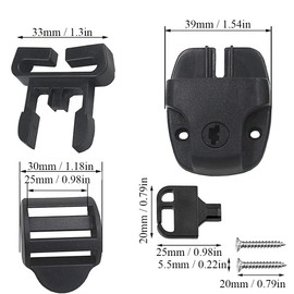 4 Sets Hot Tub Cover Clips, Hot Tub Cover Latches Clip Lock Repair Kit with Keys and Screws, Hot Tub Hardware Accessories