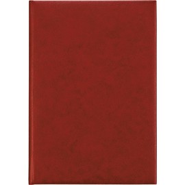 Zettler - Book Calendar 2025 Red, 14.5 x 21 cm, Pocket Calendar with 336 Pages in Padded Plastic Cover, 7 Days on 6 Pages, Daily and Week Counting and German Calendar