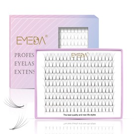 EMEDA 180 Premade Fans Eyelash Extensions 5D Stable D Curl Pointy Base Thin Base Pre Fanned Volume Lash Extensions (5D 0.07 D 12mm)
