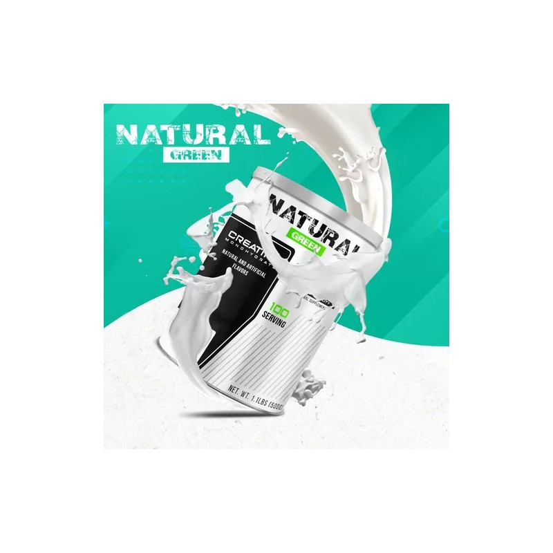 5 Pz Creatina Monohidratada Natural Green 500g 100 Servicios