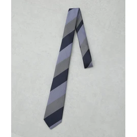 Nano Universe 668-5142202 Men's Washable Striped Necktie, 115 Saxophone