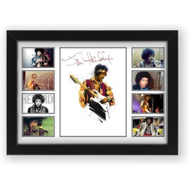 Jimi Hendrix Signed Poster Print- Limited Edition Autograph Fan Gift – Collectible Memorabilia Merchandise Guitarist Songwriter (Unframed A3 (30x40cm))