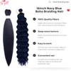 Short Navy Blue Braiding Hair Pre Stretched Knotless Braiding Hair