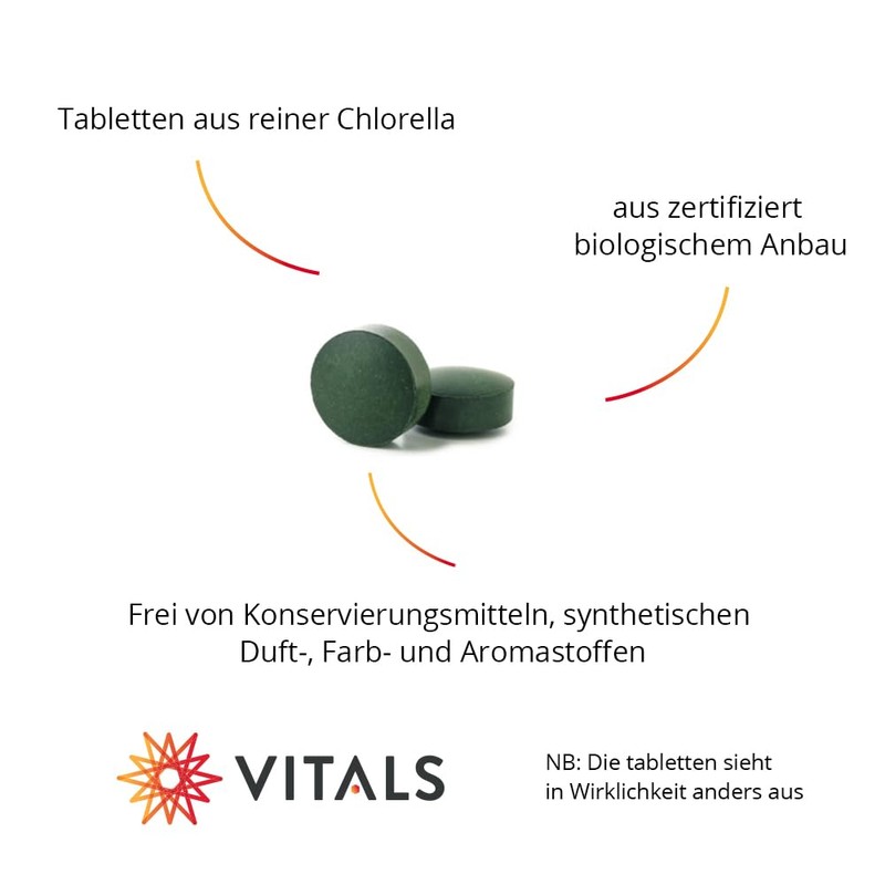 Vitals - Chlorella Organic 180 Tablets Organic Chlorella in Tablets