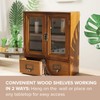 Primo Supply Wood Storage Cabinet with Clear Display Door -