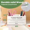 VIIJJUE Nurse's Prayer Wooden Pen Pencil Holder, Nurse Appreciation Gift