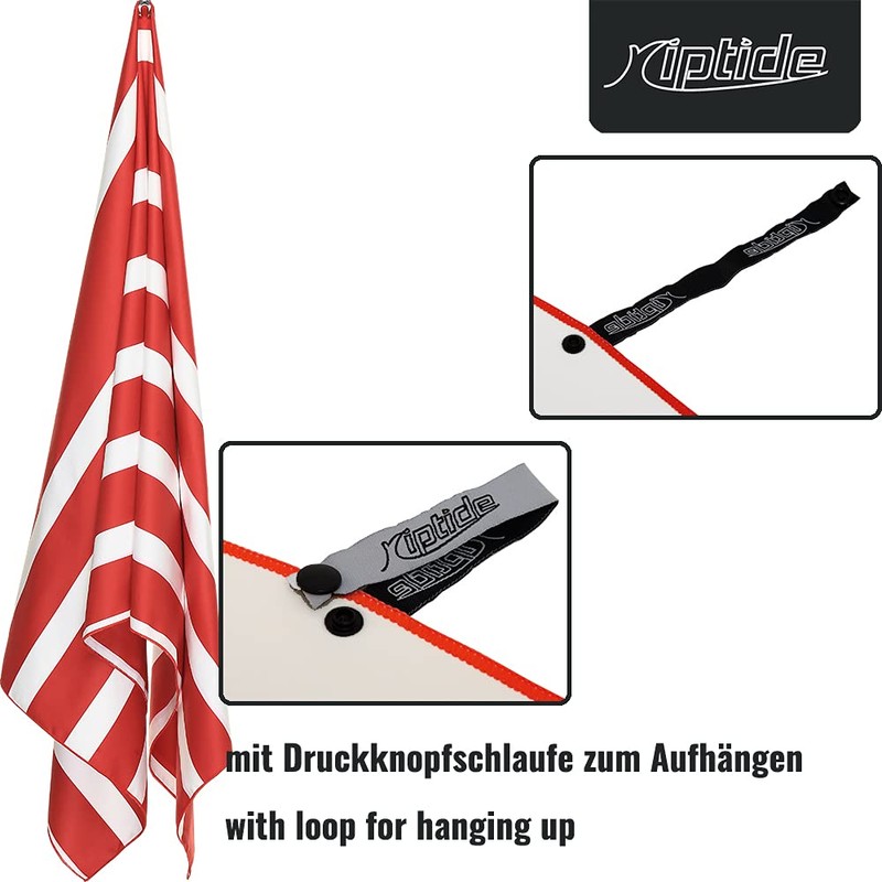 riptide Beach towel 200x90cm Red/White