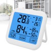 OWE034 4in Digital LCD Thermohygrometer Touch Screen Temperature Humidity Meter