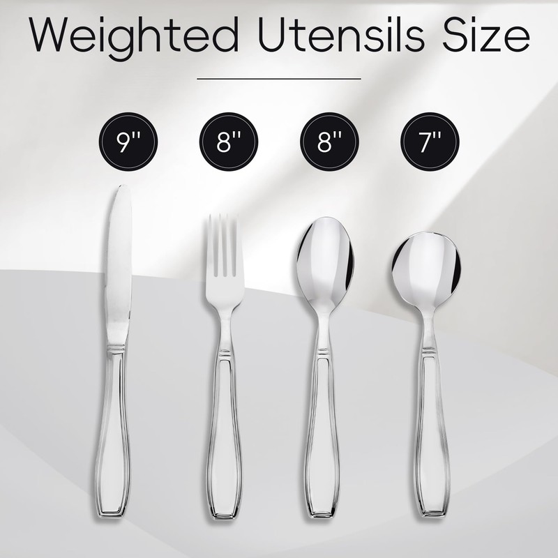 Weighted Utensils for Hand Tremors and Parkinsons Patients, Weighted Stainless