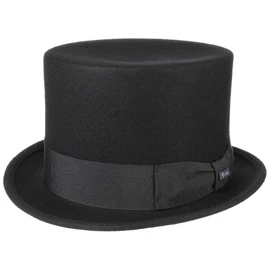 Lipodo Top Hat Black Felt Hat for Men and Women – Wool Felt Hat Made in Italy – Wedding Hat with Grosgrain Ribbon – Hat Summer/Winter – Top Hat Made of Felt, black