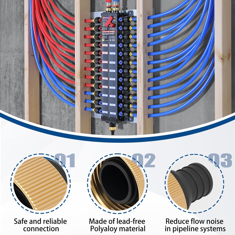 50141 3/4" PEX Crimp Supply Adapter for Viega ManaBloc and