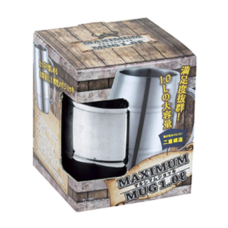 Kakusei MJ-1000 Stainless Steel Stein, 3.3 fl oz (16 L)