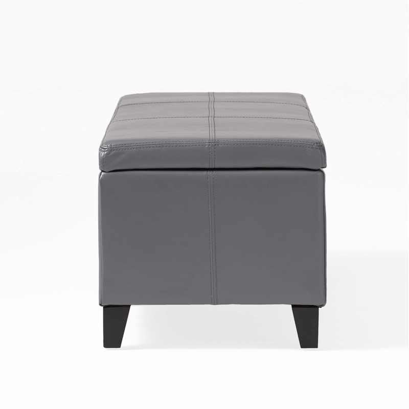 Christopher Knight Home Glouster PU Storage Ottoman, Grey