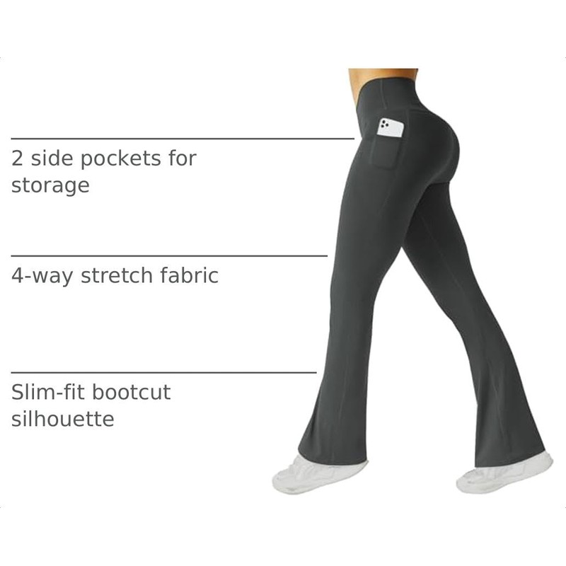 FireSwan Women's Flare Yoga Pants High Waist Flared Leggings with