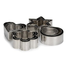 Patisse 12 Piece Cookie Cutter Set cm, Tin, Multi Colour