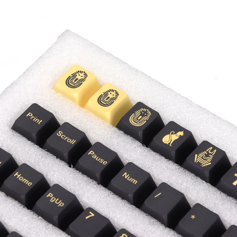 PBT Keycaps 132 Keys Letterless Cherry Height Egyptian Pharaoh Theme