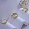 Nbsameng 14K Gold Plated Ring for Women Girls, Open Chunky