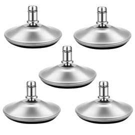 uvce Office Chair Bell Glides Replacement Swivel Caster Wheels to Fixed Stationary Castors，Adjustable Castor Low Profile Stool with Separate Self Adhesive Felt Pads 5pcs