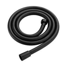 ENKI, H18, PVC Smooth Shower Hose 1.5m / 59 inch, Replacement Shower Pipe with Brass Connections, Flexible Anti-Twist, Black
