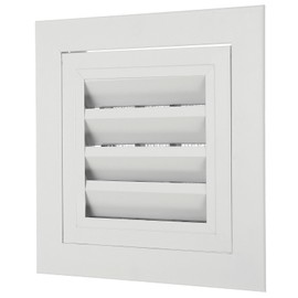 PATIKIL 8" x 8" Aluminum Return Grille, Return Air Vent Cover Linear Bar Removable Grille with Mesh Filter for Sidewall Wall Ceiling Floor HVAC System, White