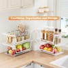 4 Pack Stackable Wire Baskets with Handles for Pantry Organizers