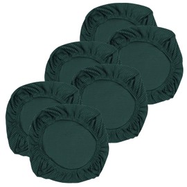 Yikko Elastic Stretch Spandex Chair Seat Covers Protective Covers Washable Fit for Office Chairs, Dining Room Chairs, Bar Wedding Party Decor (6, Dark Green)
