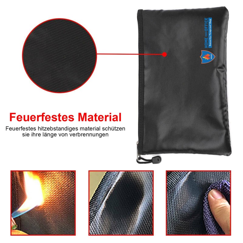 Pack of 2 Fireproof Bag 29 x 20 cm, Waterproof