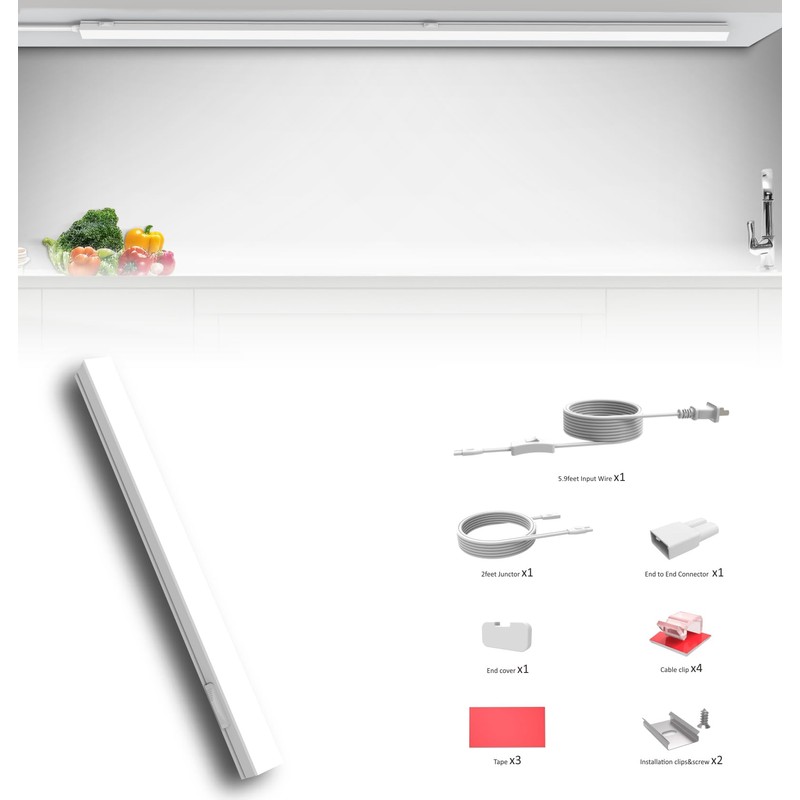 Leetdud Under Cabinet Lighting Plug in, 12 Inch 1 Pc,
