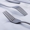 Matte Black Dinner Fork, GoGeiLi Stainless Steel Satin Finish 8.0-inch