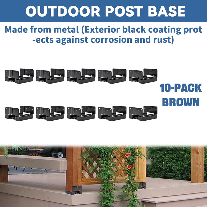 6x6 Post Base 10 PCS Post Bracket Inner Size 5.6"x5.6"