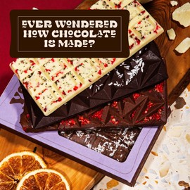 Craftly's Chocolate Making Kit: Create Delicious, Natural Chocolate at Home | Complete Set with Toppings | A Thoughtful Gift for Food Lovers, Birthdays, and Celebrations
