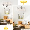 Unicozin 3 Light Vanity Lights, Brushed Nickel Wall Sconce Light