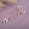 Teyglen Crystal Bride Wedding Hair Pins Pearl Hair Pins Clips