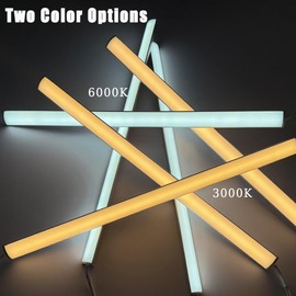 12" V-Shape Diffused LED Light Bars Kit,Aluminum Channel Lights with Touch Sensor for Under Cabinet,Gun Safe,Closet,Under Counter,Book Shelf,Display Showcase,3000K Warm White,6 Pack