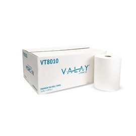 Valay by Morcon VT8010 Valay Premium TAD Hardwound Roll Towels, 1-Ply, 10in. x 700 ft., White, 6 Count