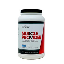 Beverly International Muscle Provider, 28 Servings, Vanilla. Super-Fast-Absorbing Whey Protein Powder for Recovery, Lean Muscle. Fills Your Muscles, not Your Stomach. Tastes Like Ice Cream