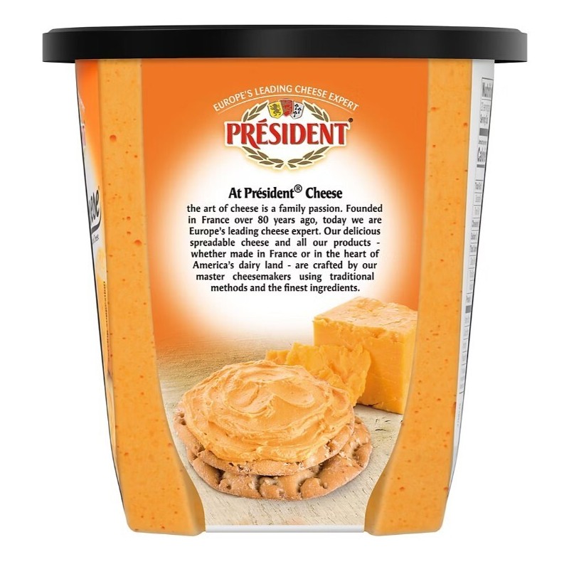 President Pub Cheese by President Sharp Cheddar Spreadable Cheese and