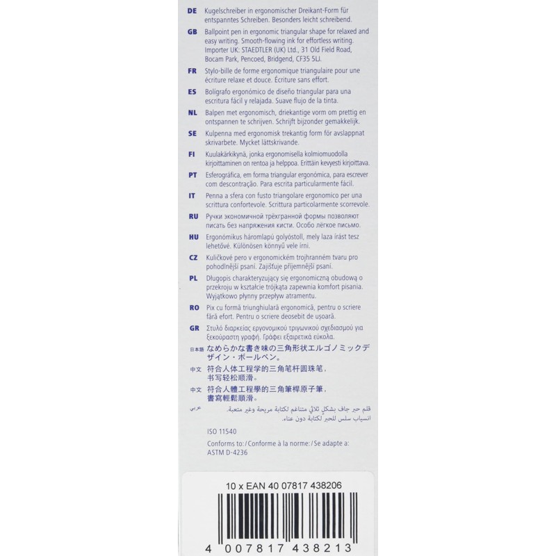 STAEDTLER 437 M-3 VE Kugelschreiber triplus ball (ergonomischer Dreikantschaft, Linienbreite