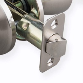 EZ-FLO Tulip-Style Passage Door Lockset, Adjustable Steel Latch for 2-3/8 Inch and 2-3/4 Inch Backset, Satin Nickel, 57795