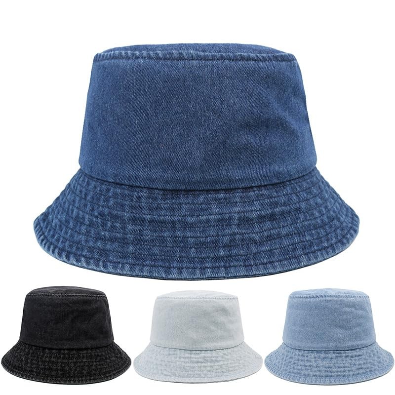 The largest selection Denim Bucket Hat, dark blue denim