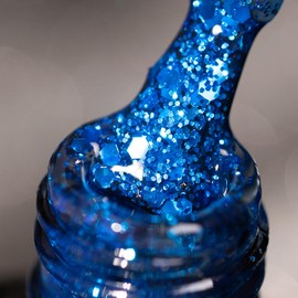 BURANO Glitter Gel Nail Polish, LED UV Nail Gel Shimmer Holographic Effect Soak off Gel Curing Required, No Chip Gel Polish Sparkle Gel Home DIY Nail Salon (Holiday Blue LP41)